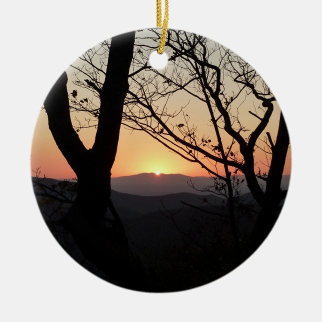 Shenandoah Sunset Nationalpark Landschaft Keramikornament (Vorne)