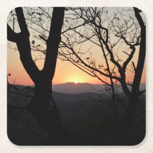 Shenandoah Sunset Nationalpark Landschaft Rechteckiger Pappuntersetzer