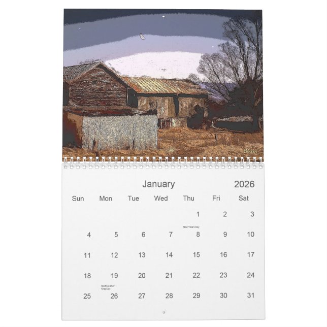 Shenandoah Tinte u. Wäsche 2011 Kalender (Jan 2026)