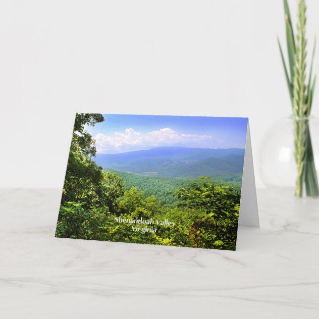 Shenandoah Valley, Virginia Karte (Vorderseite)
