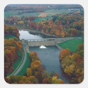 Shenango River Lake Dam Quadratischer Aufkleber