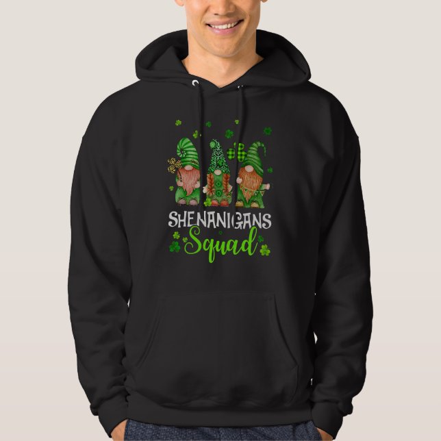 Shenanigan Squad St Patrick Day Gnomes Proud Irish Hoodie (Vorderseite)