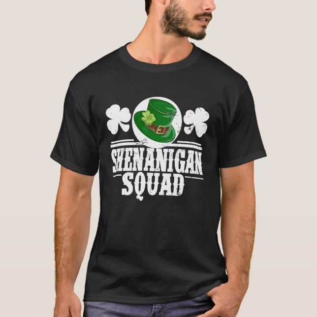Shenanigan Squad St Patrick's Day Shamrock Kids Me T-Shirt (Vorderseite)