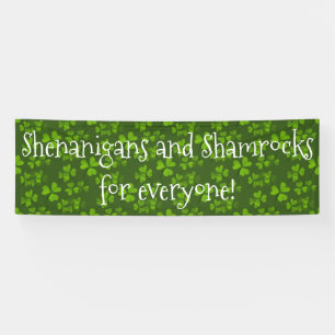 Shenanigans and Kleeblatts Pattern St Patrick's Da Banner