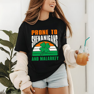 Shenanigans and Malarkey Funny St Patrick's Day Tri-Blend Shirt