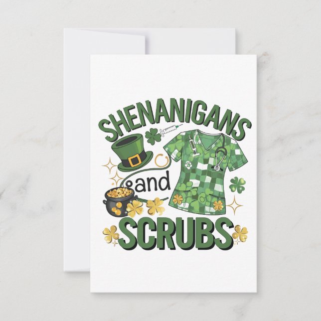 Shenanigans and Scrubs Funny Nursing St Patrick's (Vorderseite)