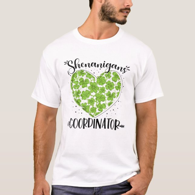 Shenanigans Coordinator Matching Teacher St Patric T-Shirt (Vorderseite)