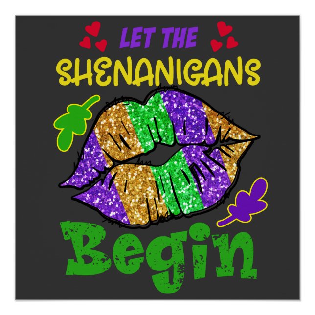 Shenanigans Coordinator Shirt | Kleeblätter von Fr Poster (Vorderseite)