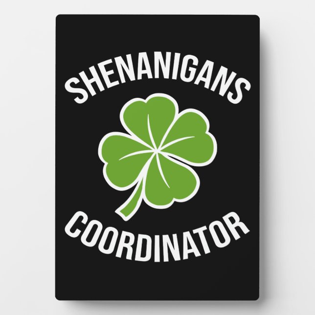 Shenanigans Coordinator St Patrick's Day Fotoplatte (Vorderseite)