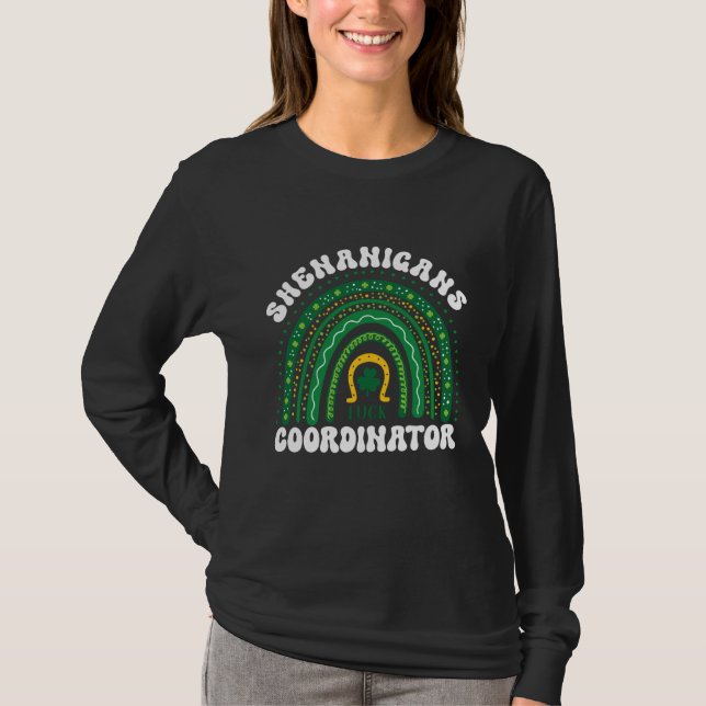 Shenanigans Coordinator St Patricks Day Rainbow T-Shirt (Vorderseite)