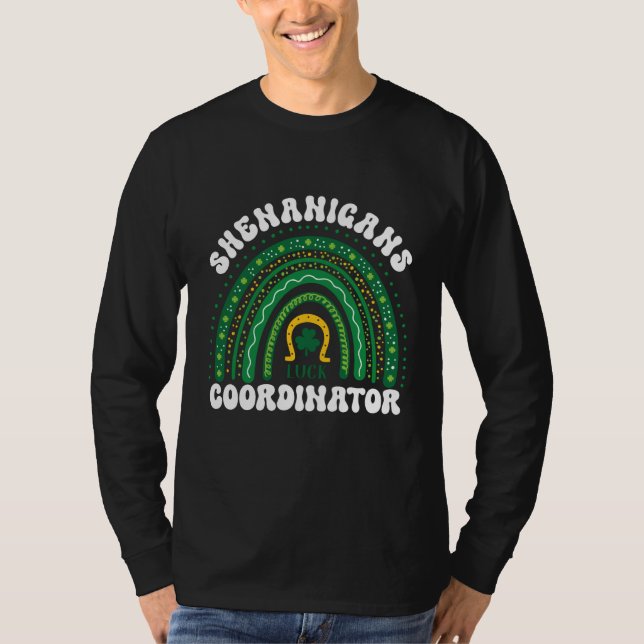 Shenanigans Coordinator St Patricks Day Rainbow T-Shirt (Vorderseite)