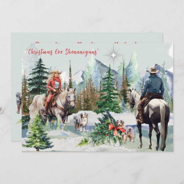 Shenanigans de Noël avec carte Aussies (Devant / Derrière)