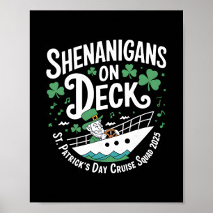 Shenanigans Deck St. Patrick's Day Kreuzfahrt 2025 Poster
