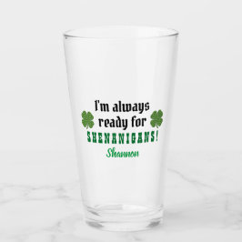 Shenanigans Funny St. Patrick's Day Beer Pint Glas