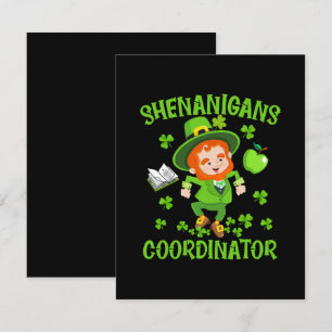 Shenanigans-Koordinator Funny Teacher St Patrick's RSVP Karte