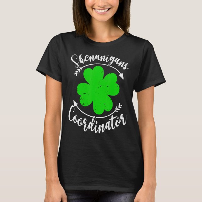 Shenanigans-Koordinator Funny Teacher St Patrick's T-Shirt (Vorderseite)