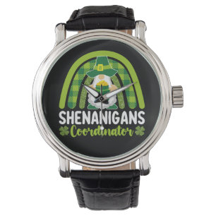 Shenanigans-Koordinator-Gnome St. Patrick's Day Armbanduhr