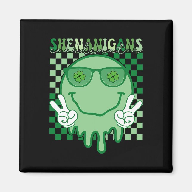 Shenanigans Koordinator Groovy St Patricks Day Män Magnet (Vorne)