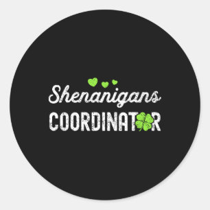 Shenanigans-Koordinator Happy St Patricks Day Teac Runder Aufkleber