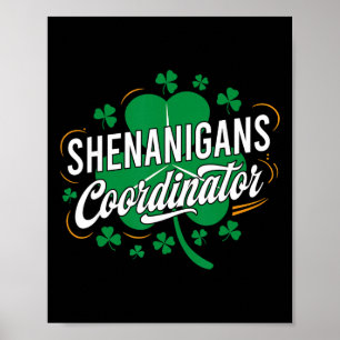 Shenanigans-Koordinator Lustiger Lehrer St. Patric Poster