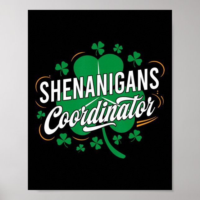 Shenanigans-Koordinator Lustiger Lehrer St. Patric Poster (Vorne)