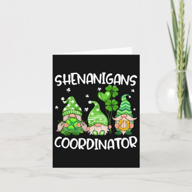 Shenanigans Koordinator Niedlich Gnomes Lehrer St  Karte (Vorderseite)