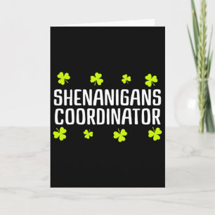 Shenanigans Koordinator St Patricks Day Irisches G Karte