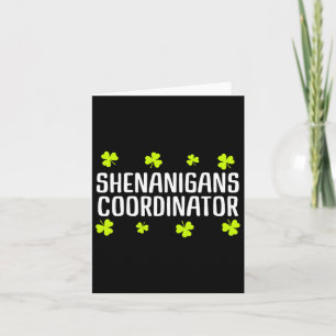 Shenanigans-Koordinator St Patricks Day Irish Gree Karte