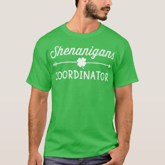 Shenanigans-Koordinatorin mit Kleeblatt lustigen S T-Shirt