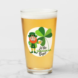 Shenanigans Leprechaun Kleeblatt St Patrick's Day Glas