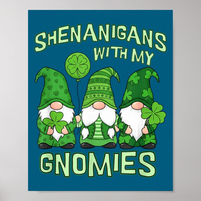 Shenanigans mit Gnomies St. Patrick's Day Gnom Poster (Vorne)