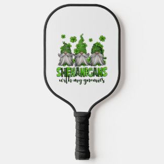 Shenanigans mit meinen Gnomies St Patrick's Day Gn Pickleball Schläger