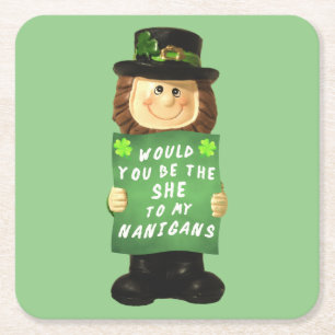 Shenanigans Rechteckiger Pappuntersetzer