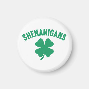 Shenanigans Shamrock St. Patrick's Day Retro  Magnet