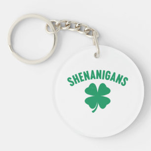 Shenanigans Shamrock St. Patrick's Day Retro Schlüsselanhänger