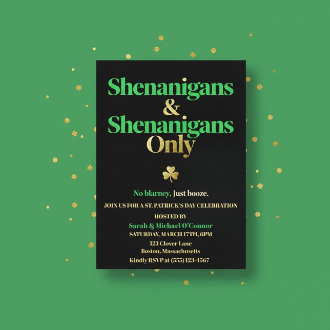 Shenanigans & Shenanigans Only St. Patrick’s Day  Einladung (Von Creator hochgeladen)
