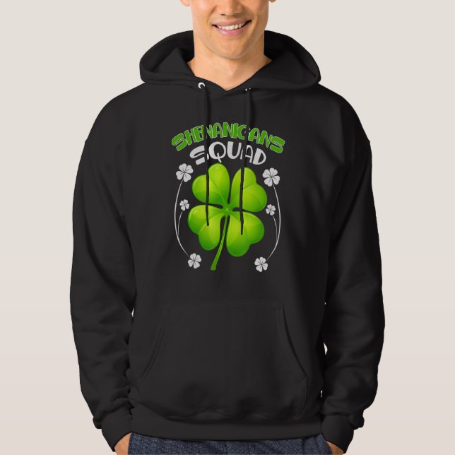 Shenanigans Squad Funny St Patricks Day Group Drin Hoodie (Vorderseite)
