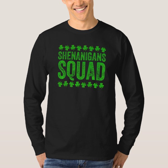 Shenanigans Squad Funny St Patrick's Day Irish T-Shirt (Vorderseite)