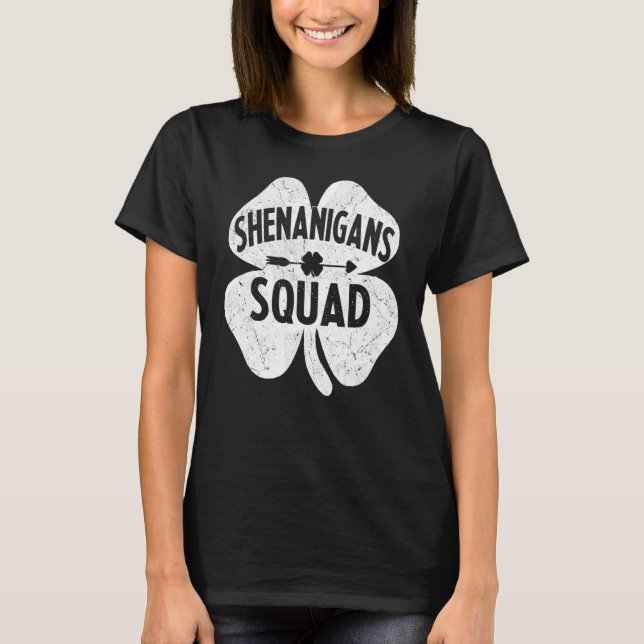 Shenanigans Squad Funny St. Patrick's Day Matching T-Shirt (Vorderseite)