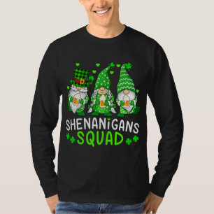 Shenanigans Squad Gnomes Kleeblatt Happy St Patric T-Shirt