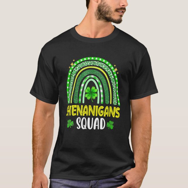 Shenanigans Squad Irish Funny Happy St. Patrick's T-Shirt (Vorderseite)