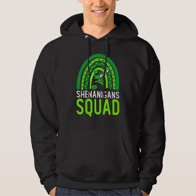 Shenanigans Squad Irish Funny Saint Patrick's Day Hoodie (Vorderseite)
