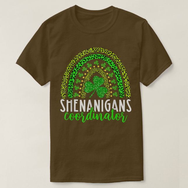 Shenanigans Squad Irish Leopard Rainbow St Patrick T-Shirt (Design vorne)