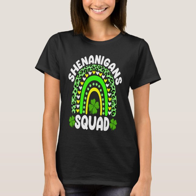 Shenanigans Squad Irish St Patricks Day Kleeblatt  T-Shirt (Vorderseite)