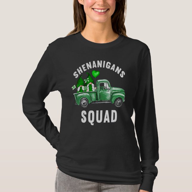 Shenanigans Squad Irish T-Shirt Funny Gnomes Saint (Vorderseite)