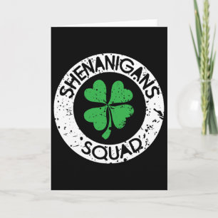Shenanigans Squad Lustiger St. Patrick's Day passe Karte