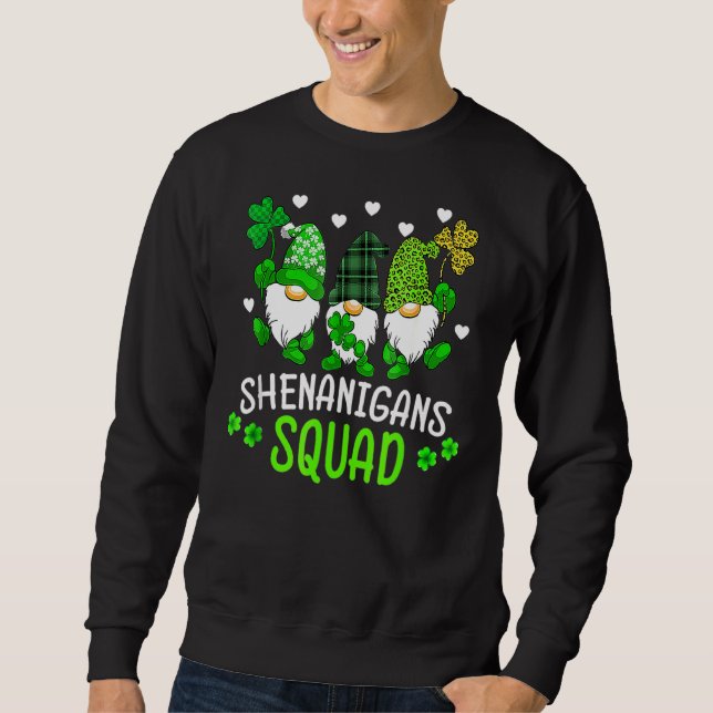 Shenanigans Squad Matching Kid Gnomies St Patrick' Sweatshirt (Vorderseite)