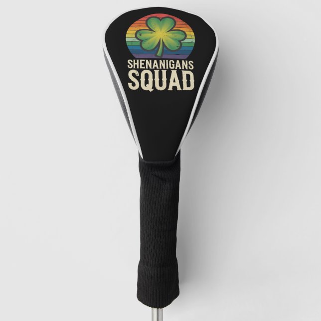 Shenanigans Squad Matching St Patricks Day Group Golf Headcover (Vorderseite)