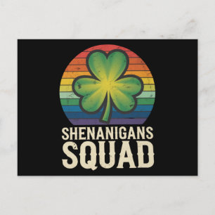 Shenanigans Squad Matching St Patricks Day Group Postkarte
