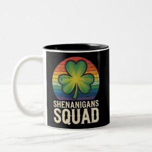 Shenanigans Squad passendes St. Patricks Day Grupp Zweifarbige Tasse